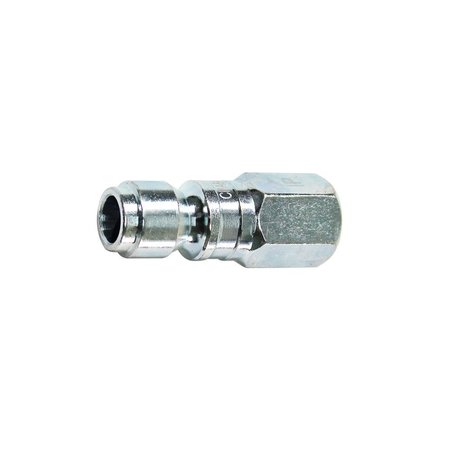 INTERSTATE PNEUMATICS 3/8 Inch x 1/4 Inch FPT Auto Coupler Plug Reducer - Silver CPA640Z